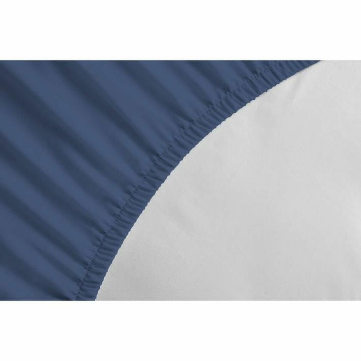 Marineblaues Spannbettlaken 160 x 200 mit elastischen Kanten für Lovely Home.