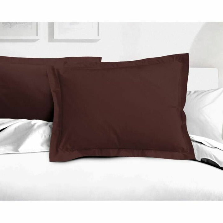 Braune Kissenbezug Set (2 Stück) mit Rand, Lovely Home LH71587, 50x70cm.