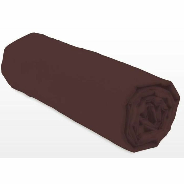 Braunes Spannbetttuch, 140x190 cm, Lovely Home Textil für Schlafzimmer.