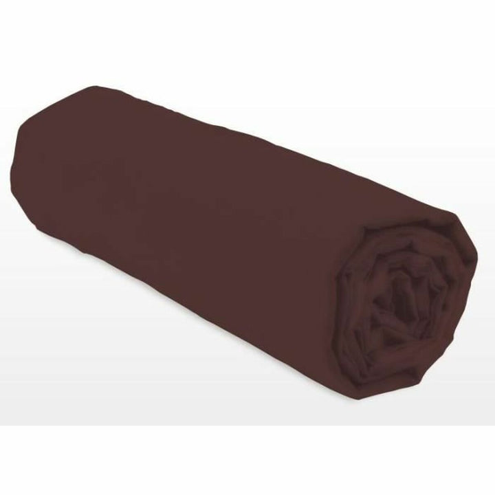 Braun Spannbetttuch 160x200 Lovely Home. Glatte Textur und tiefe Farbe.