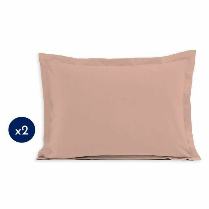 Set aus zwei rosa Kissenbezüge (50x70 cm). Schlichtes Design für Lovely Home.