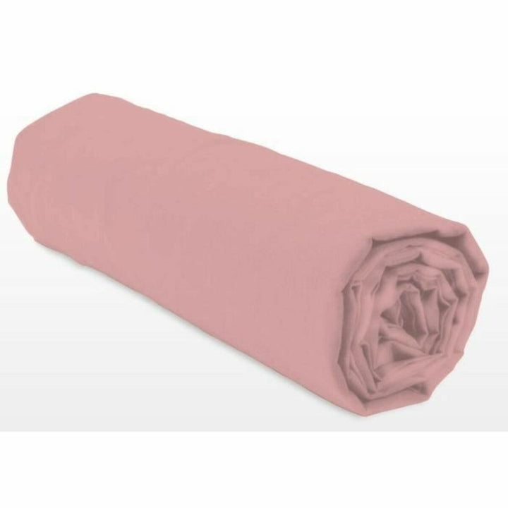 Gerolltes Spannbetttuch in Rosa Rose, Lovely Home LH71630 für Matratzen 180x200.
