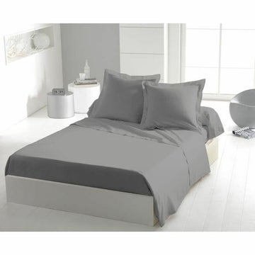 Graues King Size HOME LINGE PASSION Bettwäsche-Set mit Spannbettlaken und Kissenbezügen.