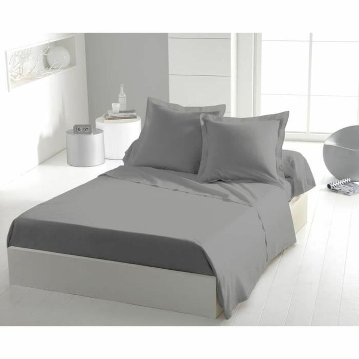 Graues King Size HOME LINGE PASSION Bettwäsche-Set mit Spannbettlaken und Kissenbezügen.