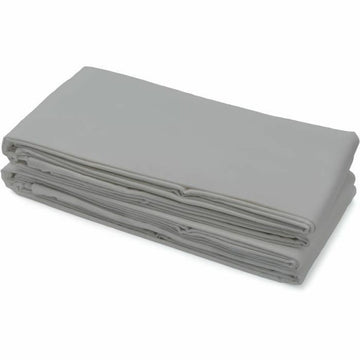 Graues King-Size Spannbettlaken, glatte Textur. Bettwäsche Set.