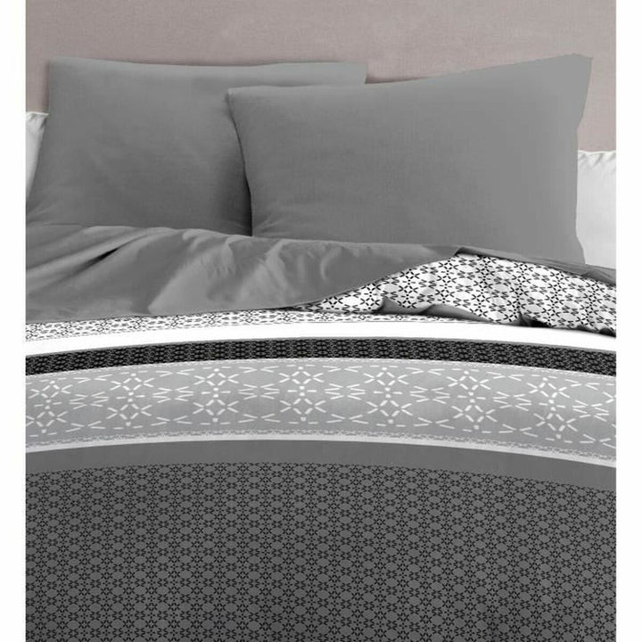 Graue HOME LINGE PASSION Kissenbezüge (2 Stück) mit geometrischem Muster.