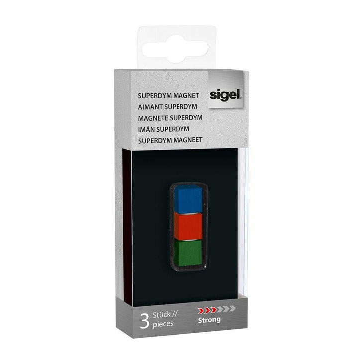 Sigel GL720 Superdym Magnete, 3 Stück in Blau, Rot und Grün - homely Family Shop