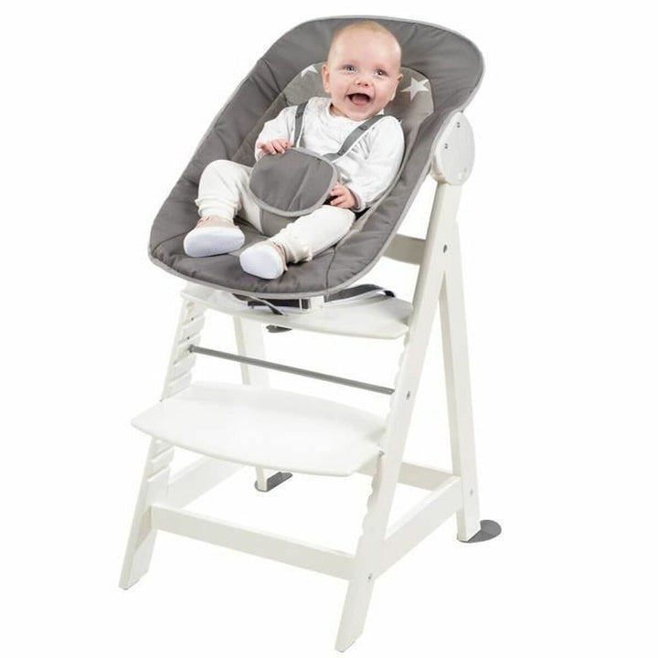ROBA Hochstuhl mit grauem Sitz und Gurt für Babys - homely Family Shop