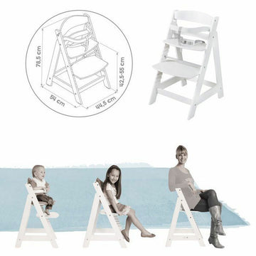 ROBA Hochstuhl aus Holz, verstellbarer Sitz und Fußstütze - homely Family Shop