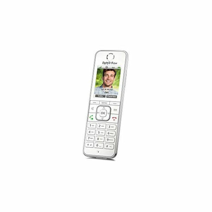 Weißes Fritz!Fon Telefon mit Farbdisplay und Tastenfeld - homely Family Shop