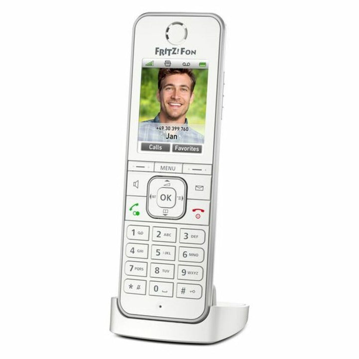 Weißes Fritz! Telefon mit Farbdisplay und Tastenfeld - homely Family Shop