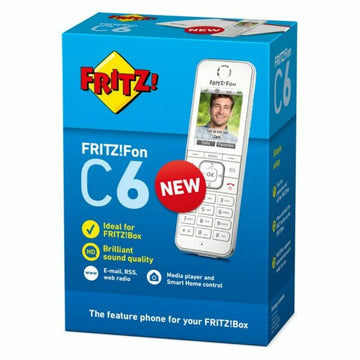 Das Fritz!Fon C6 Schnurlostelefon in seiner Verpackung mit HD-Sound - homely Family Shop