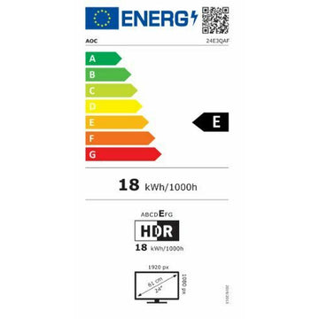 Energieeffizienzlabel für AOC 24 Zoll Monitor mit HDR - homely Family Shop
