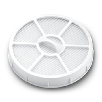 Weißer Kärcher HEPA Filter für Staubsauger mit feiner Filterstruktur.