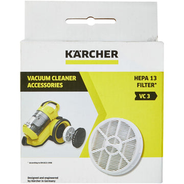 Kärcher HEPA-Filter 2.863-238.0 für VC 3 Staubsauger im gelb-weißen Karton.