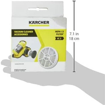 Kärcher HEPA Filter 2.863-238.0: Weißer, runder Filter für VC 3 Staubsauger.