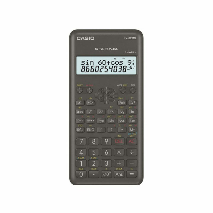 Schwarzer Casio FX-82MS-2 Taschenrechner mit Funktionen - homely Family Shop