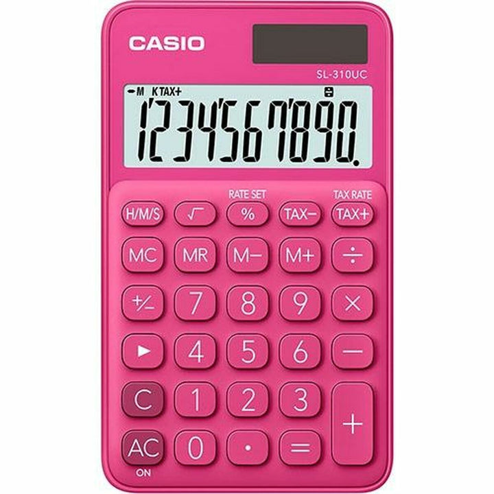 Roter Casio SL-310UC Taschenrechner aus Kunststoff mit Tasten - homely Family Shop