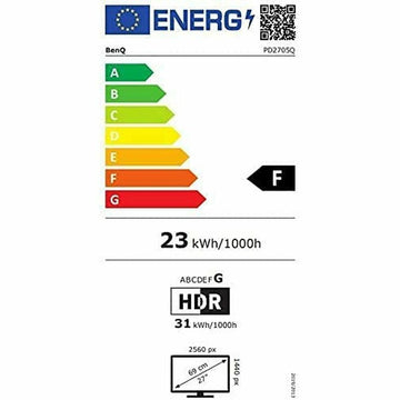Energieeffizienzlabel des BenQ PD2705Q Monitors mit HDR Unterstützung - homely Family Shop
