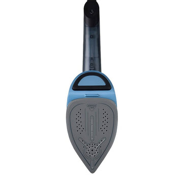 Blauer Dampfreiniger Feel Maestro MR-315C mit speziellem Kopf für effektive Dampfverteilung.