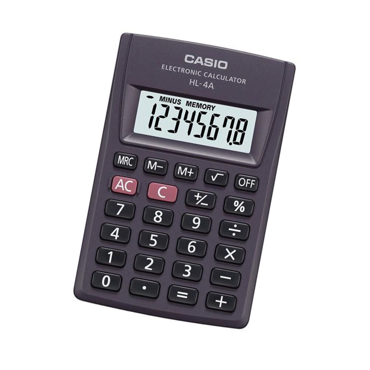 Grauer Casio HL-4A Rechner mit Digitalanzeige und Tasten - homely Family Shop