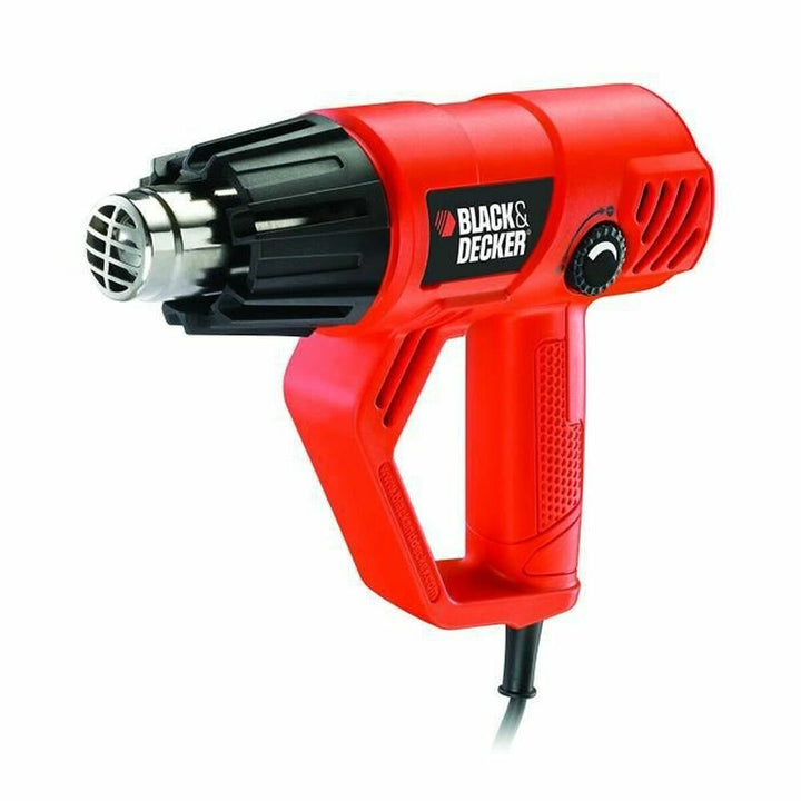 Rotes Black & Decker Heißluftgebläse KX2001. Leistungsstarkes Werkzeug mit Temperaturregler und Düse.