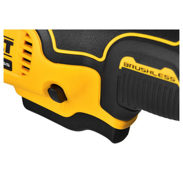 Nahaufnahme Dewalt DCS356N-XJ Multifunktionswerkzeug mit bürstenlosem Motor.