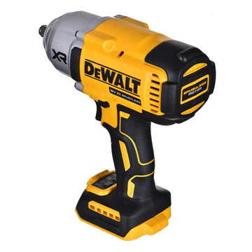 Gelb-schwarzer DeWalt Schlagschrauber DCF900NT-XJ mit bürstenlosem Motor und grauem Kopf.