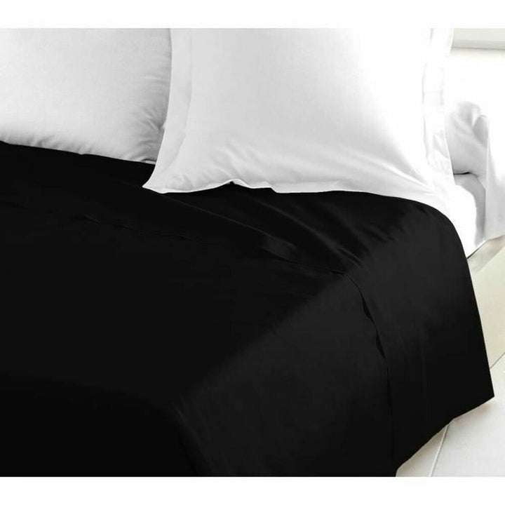 Schwarzes Lovely Home Oberlaken 240x300 cm für Doppelbett. Glatte Textur und elegante Optik.