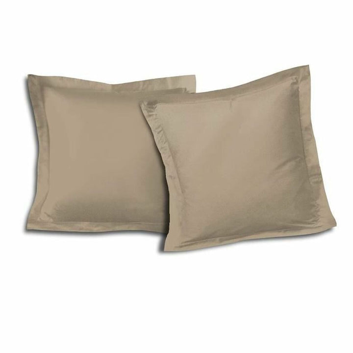 Zwei beige Kissenbezüge 63x63 cm. Elegantes Design mit Rand für ein Lovely Home.