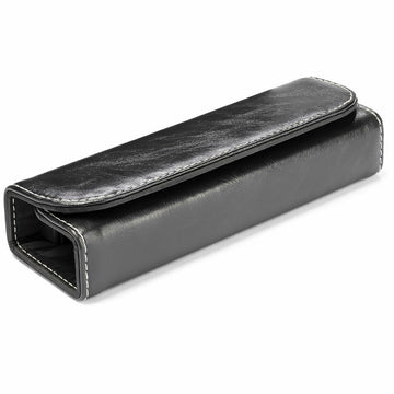 Schwarze Ledertasche für Startech CTK20PCEDRIVE elektrischen Schraubenzieher mit weißen Nähten.