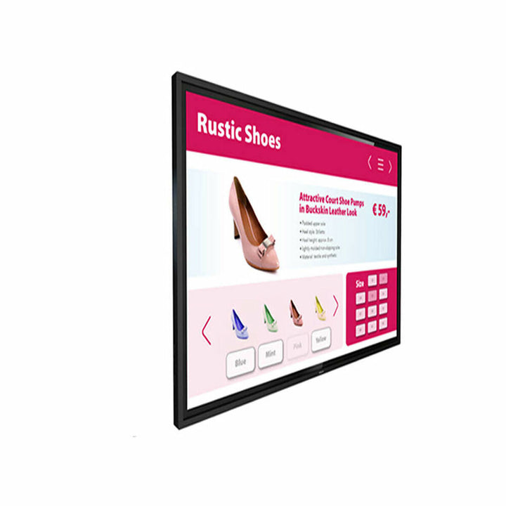 Philips Videowall-Monitor zeigt 4K Schuhwerbung in Rosa - homely Family Shop