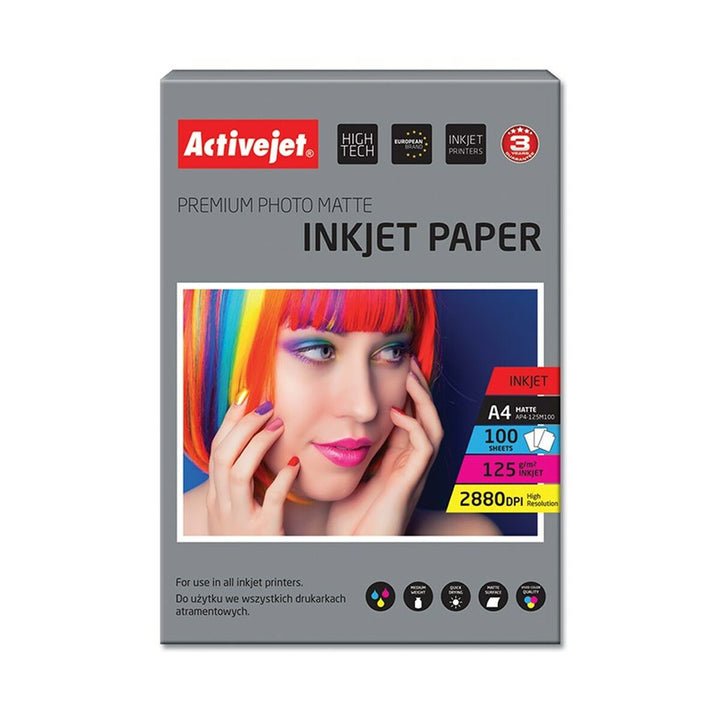 Activejet mattes Fotopapier, A4 Format, ideal für Inkjet Drucker - homely Family Shop