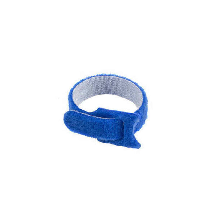 Blauer Lanberg Kabelbinder mit Klettverschluss für einfache Kabelführung.