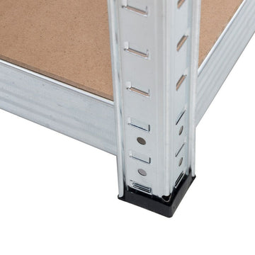 Nahaufnahme: Greenblue GB378 Regal mit verzinktem Stahl und MDF-Holzregalen.