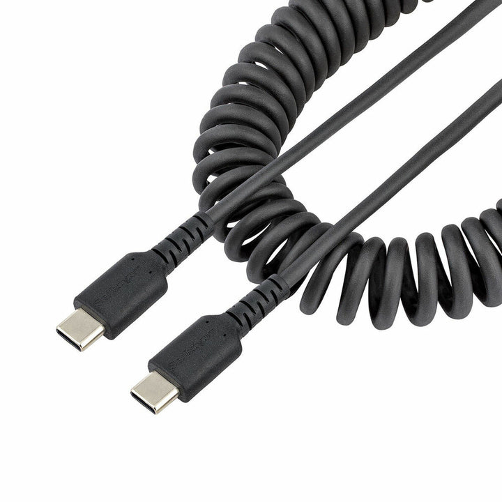 Schwarzes Startech USB-C Kabel, gewendeltes Design. - homely Family Shop