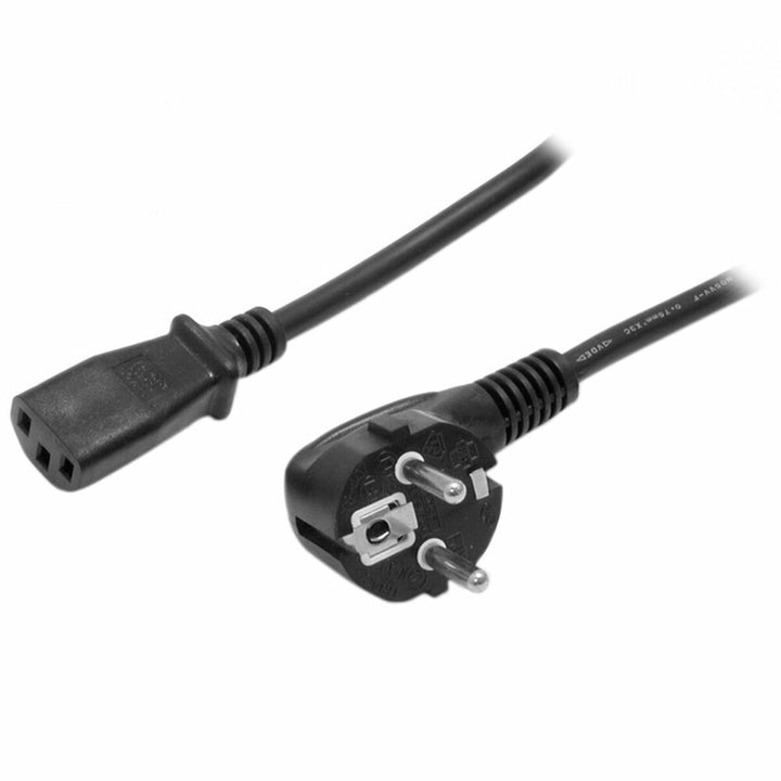 Schwarzes Startech 713E-3M-POWER-CORD Kabel, 3m Länge, mit Eurostecker und IEC C13 Anschluss.