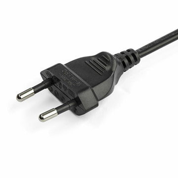 Schwarzes Startech Stromkabel mit Eurostecker und robustem Kabel.