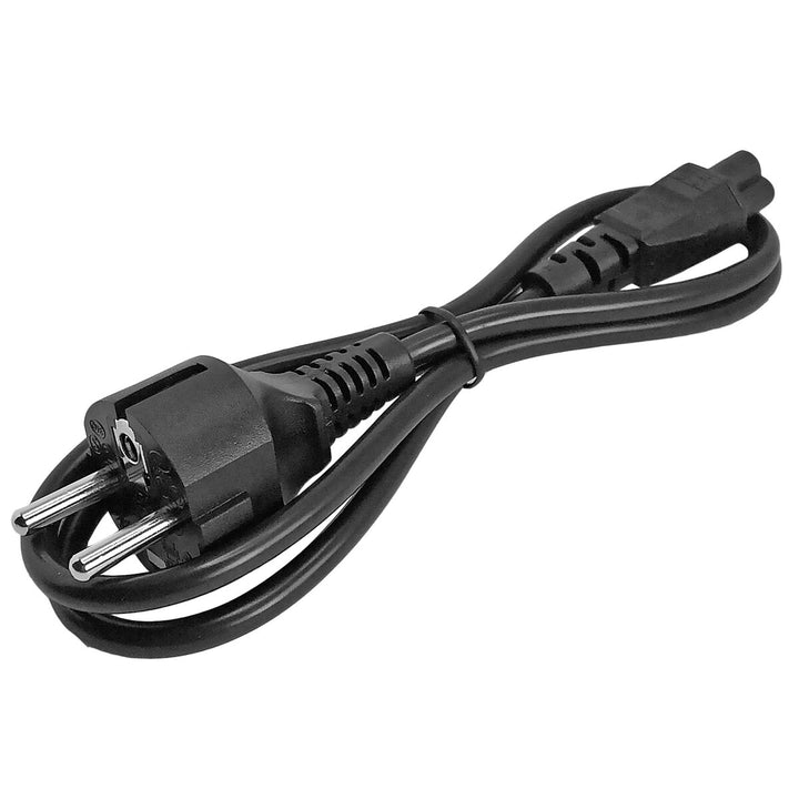 Schwarzes Startech 753E-3M-POWER-LEAD Kabel mit Eurostecker und C13-Anschluss.