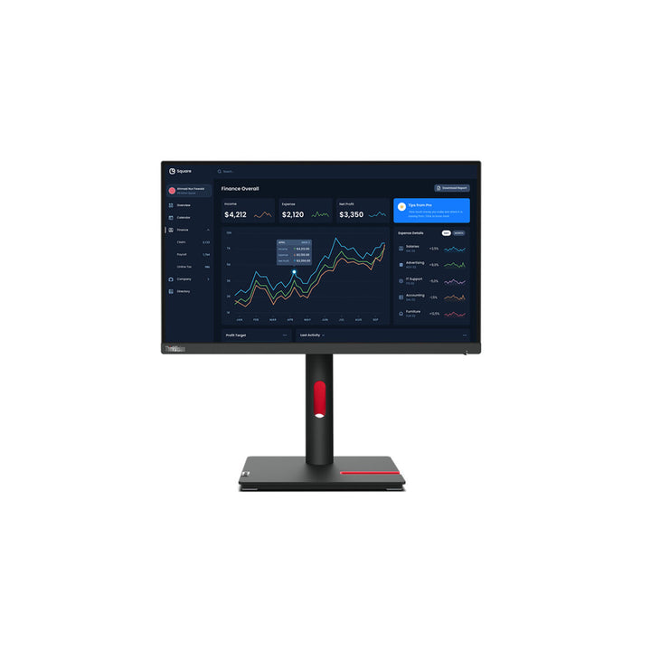 Lenovo ThinkVision Monitor zeigt Finanzdaten auf IPS LED Display - homely Family Shop