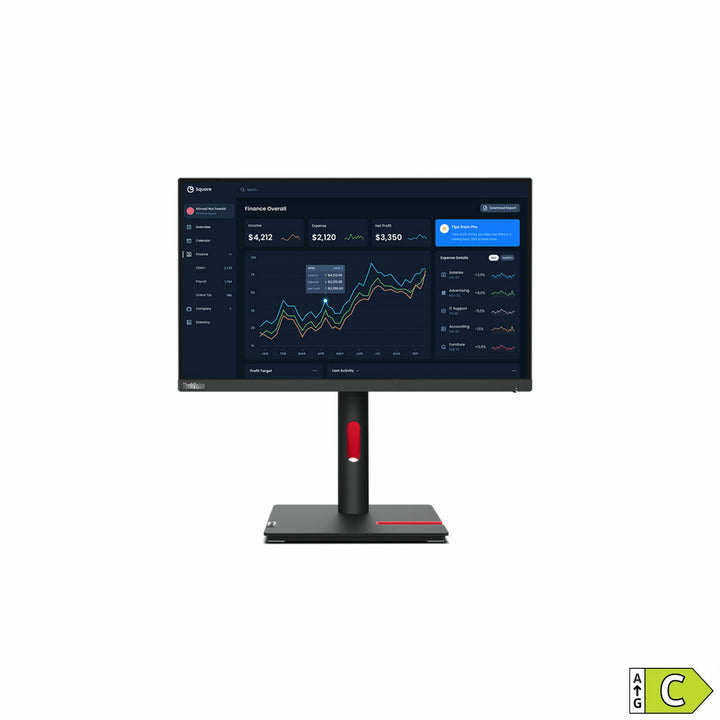 Lenovo ThinkVision Monitor zeigt Finanzdaten auf IPS Bildschirm - homely Family Shop