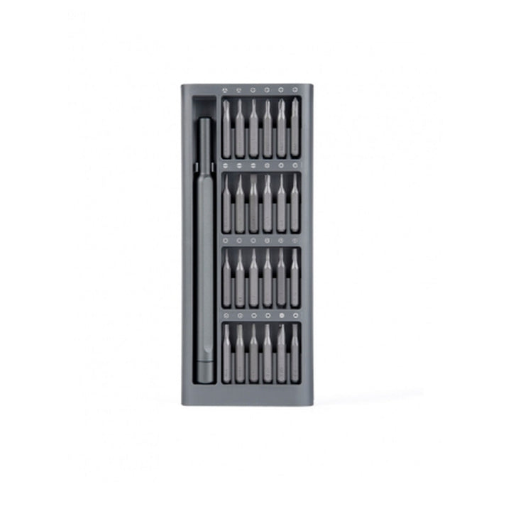 Xiaomi BHR4680GL Präzisionswerkzeug-Set mit grauem Gehäuse und verschiedenen Schraubendreher-Bits.