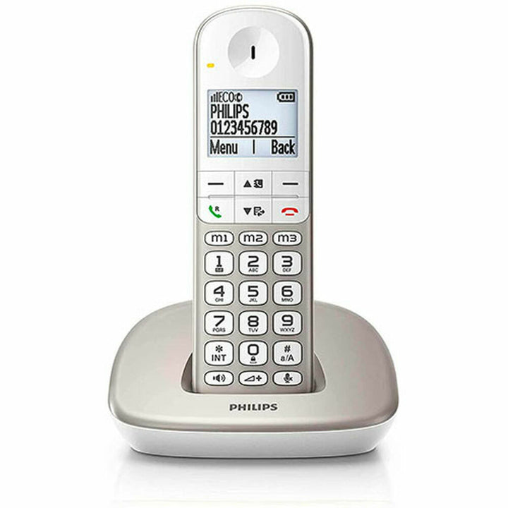 Philips XL4901S/23 Schnurloses Telefon mit DECT Display in Weiß - homely Family Shop