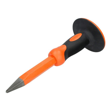 Oranger Meißel 19 x 250 mm mit schwarzem Griff für Handwerk und Heimwerker.