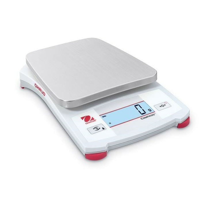 Digitale Präzisionswaage OHAUS CX5200 mit Edelstahlplattform und Digitalanzeige.