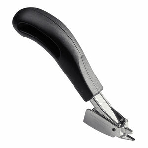 Schwarzer Heftklammerentferner Rapid R3 mit ergonomischem Griff und silbernem Kopf.