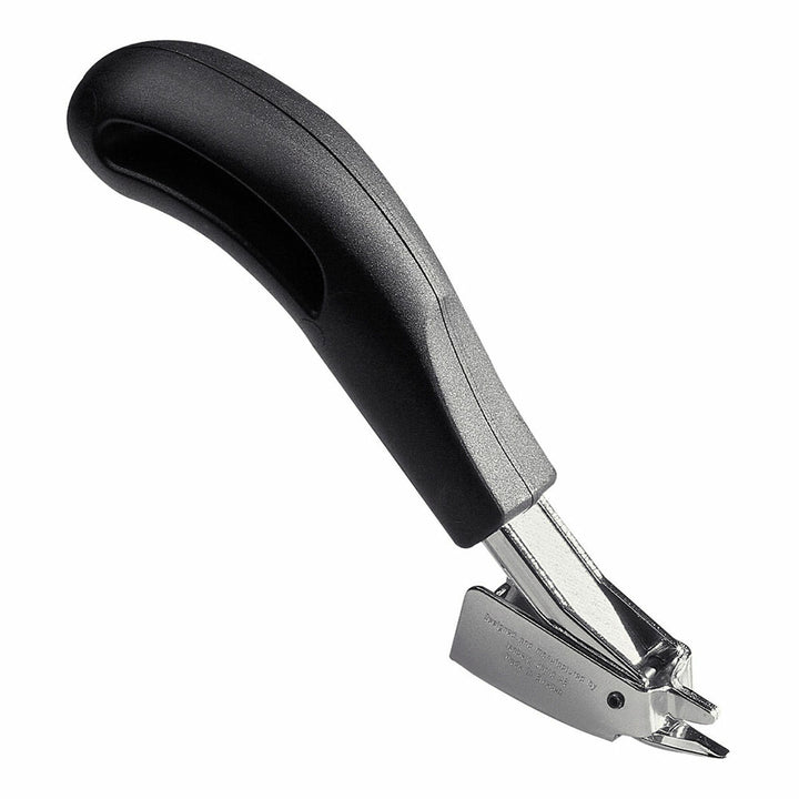 Schwarzer Heftklammerentferner Rapid R3 mit ergonomischem Griff und silbernem Kopf.