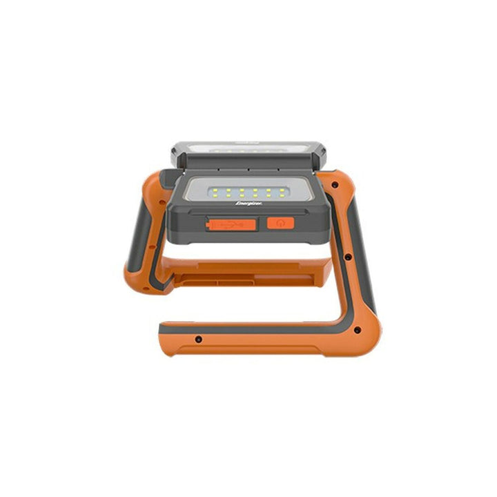 Energizer Hardcase Pro Taschenlampe mit LED-Leuchten und robustem, orangefarbenen Gehäuse.