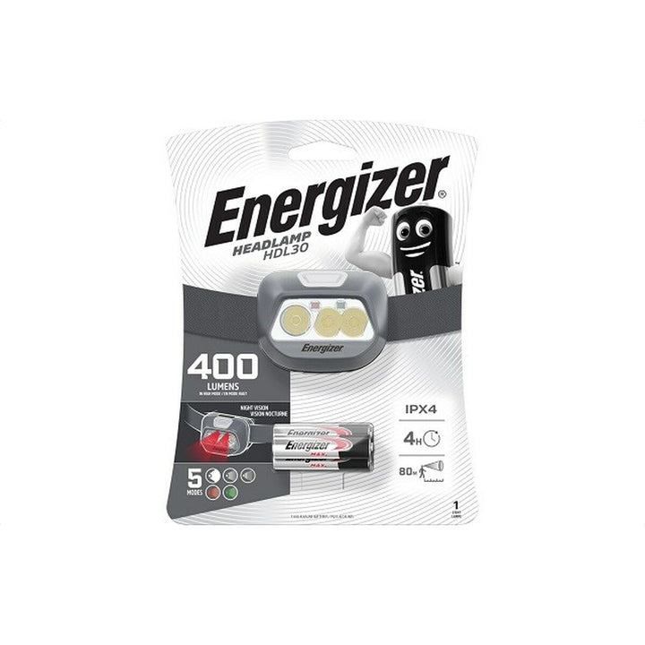 Energizer 444299 Taschenlampe mit 400 Lumen. Verfügt über Nachtsicht und lange Akkulaufzeit.