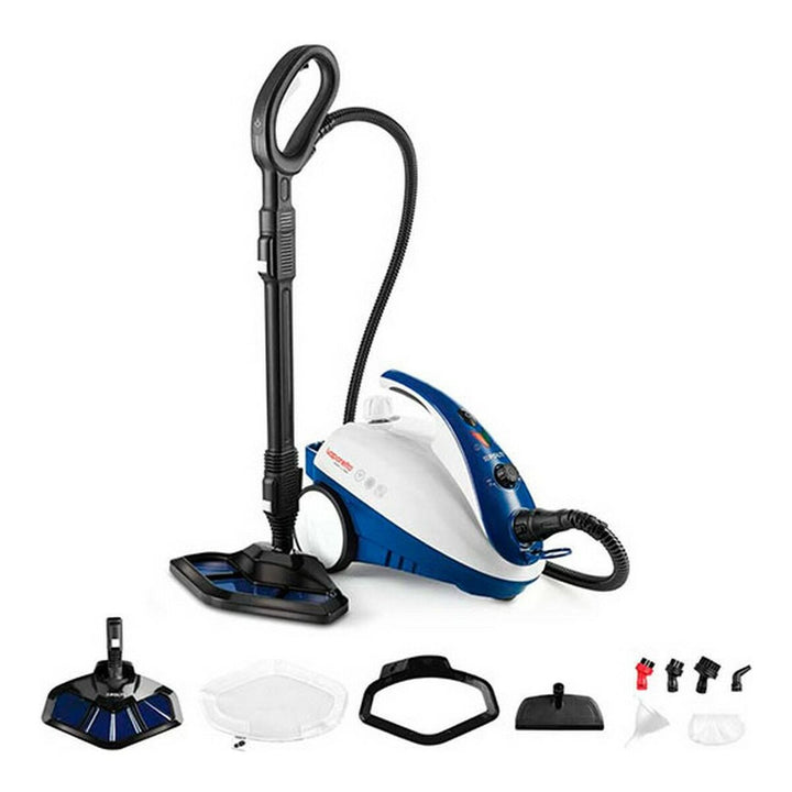 POLTI Smart 40 Mop Dampfreiniger mit Zubehör für effektive Reinigung.